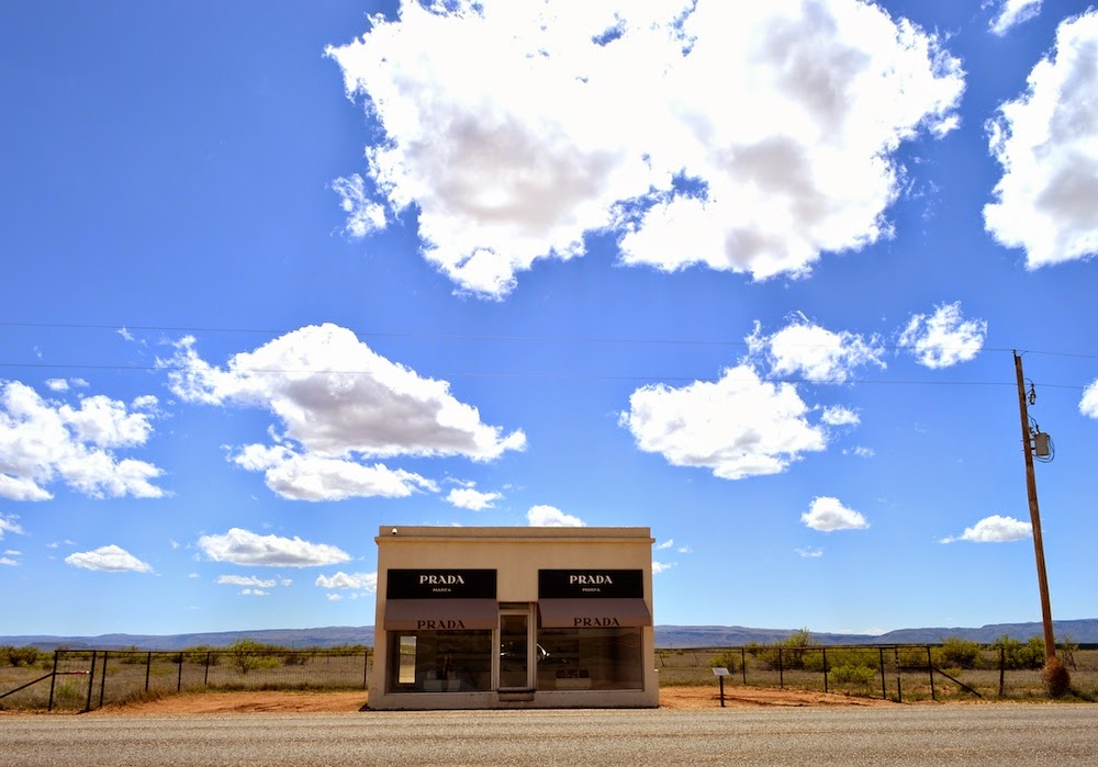 The Best Things to Do in Marfa TX featured by top Houston travel blog, Lone Star Looking Glass: Prada, Marfa