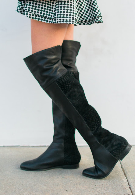 seychelles over the knee boots, anthropologie over the knee boots, black over the knee boots, leather and snakeskin over the knee boots, over the knee boots less than $200, otk boots, style blogger, lone star looking glass