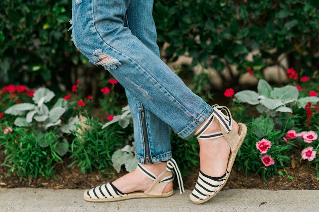 anthropologie espadrilles, anthropologie striped sandals, anthropologie soludos, d'orsay espadrilles, soludos wrapped d'orsay espadrilles, anthroplogie d'orsay shoes, soludos striped espadrilles, espadrilles and jeans, 