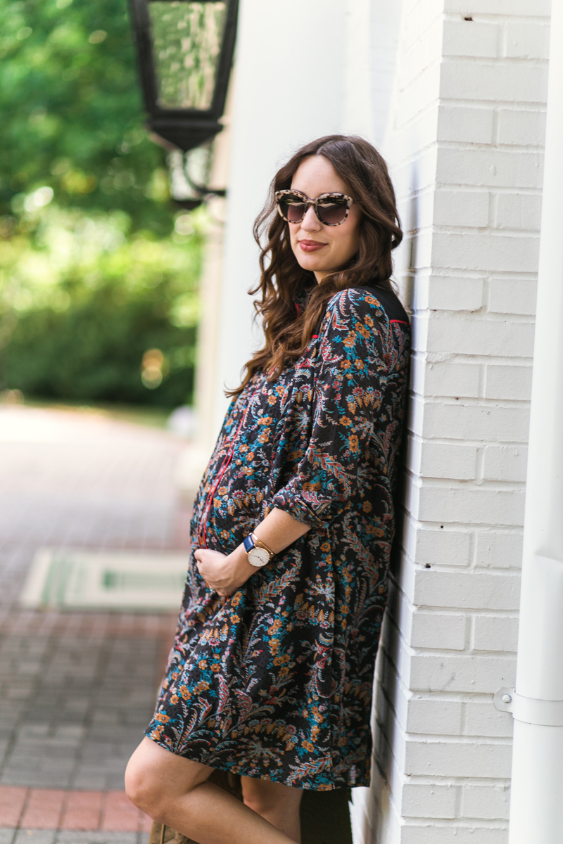 Lone Star Looking Glass is Anthropologie's Escalante Western Shirtdress as a maternity dress..