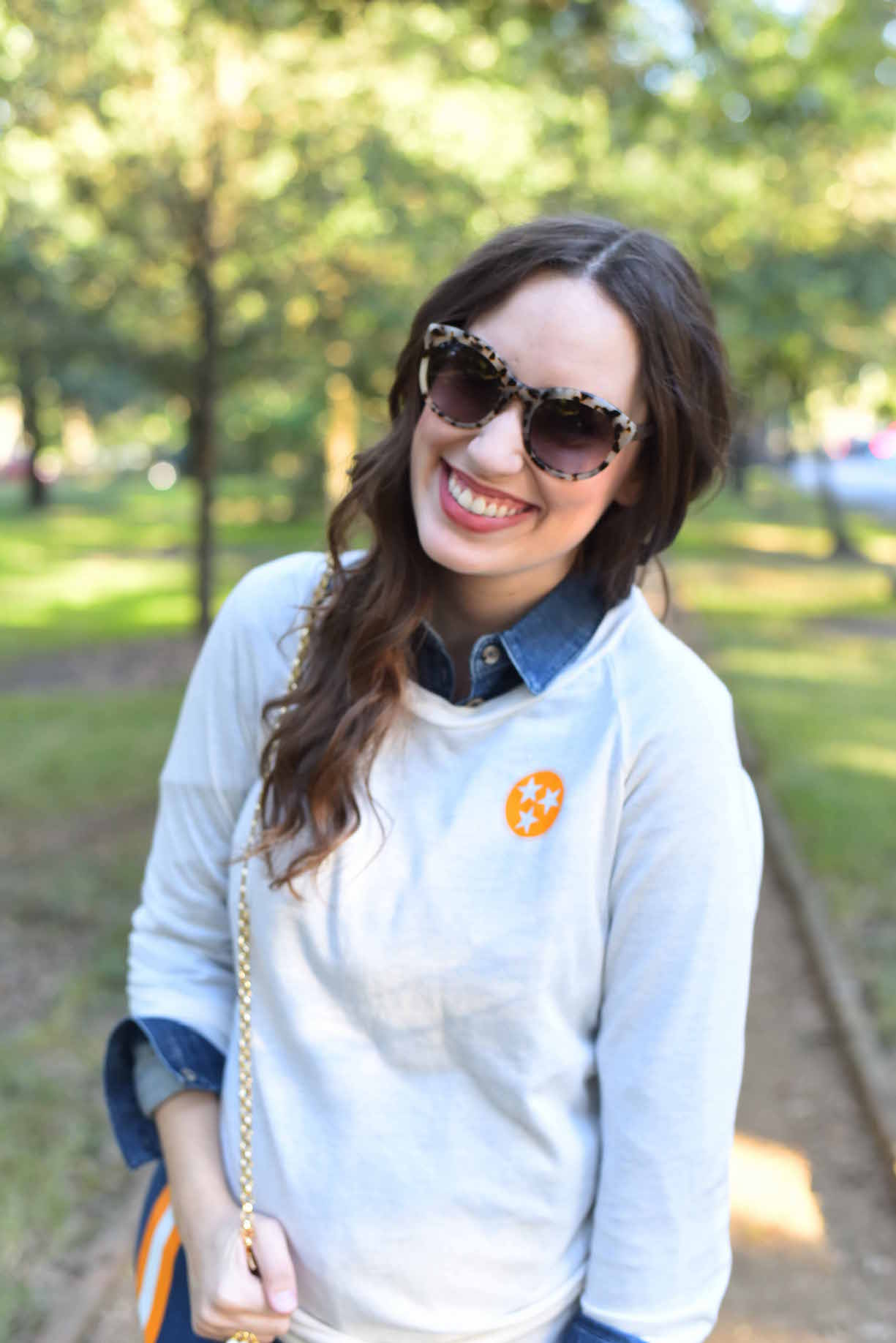 Lone Star Looking Glass styles a look for Tennessee Gameday in Stewart Simmon's Tennessee Tristar Sweatshirt.
