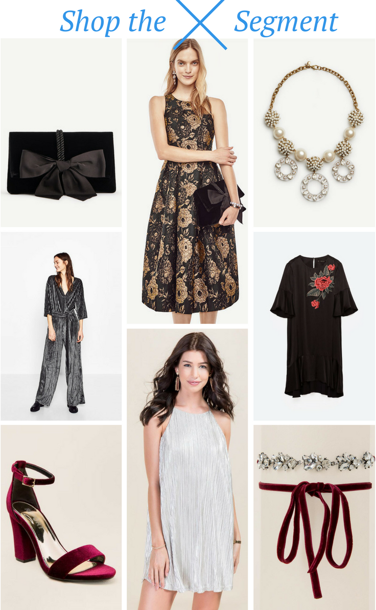 holiday outfit inspiration with ann taylor, zara, and francescas.