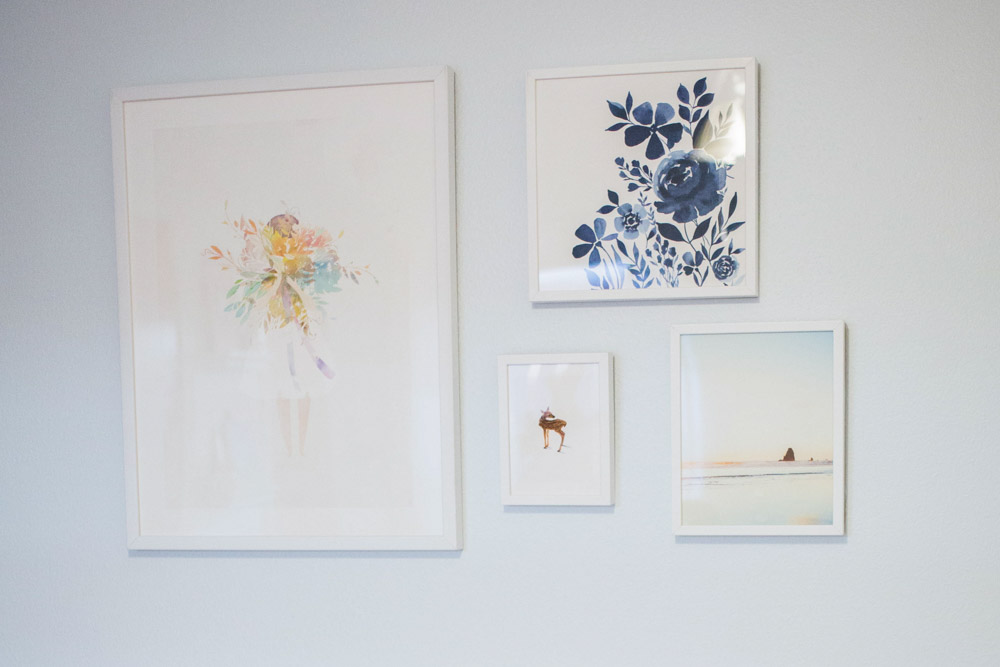Minted Art in an eclectic baby girl nursery