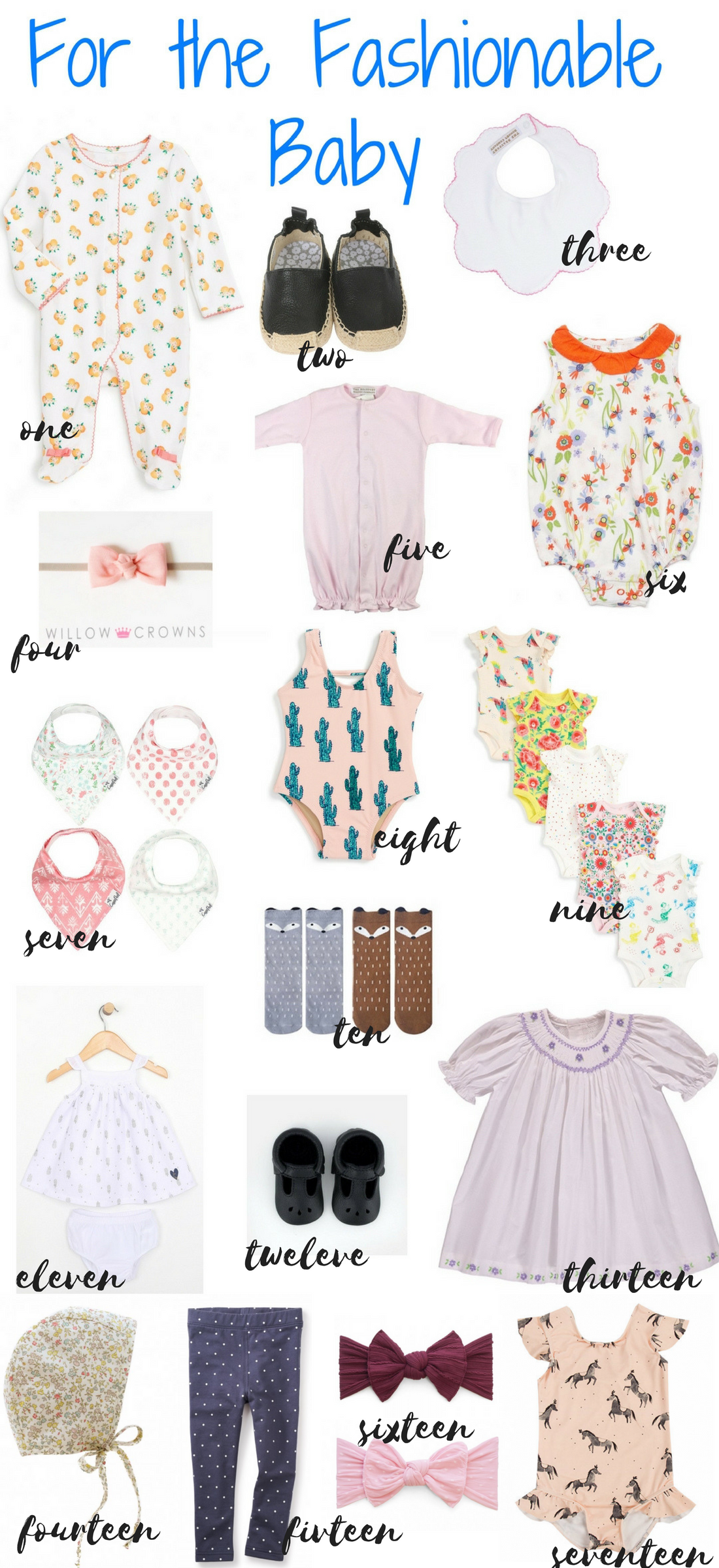 Cute baby girl outfits and accessories