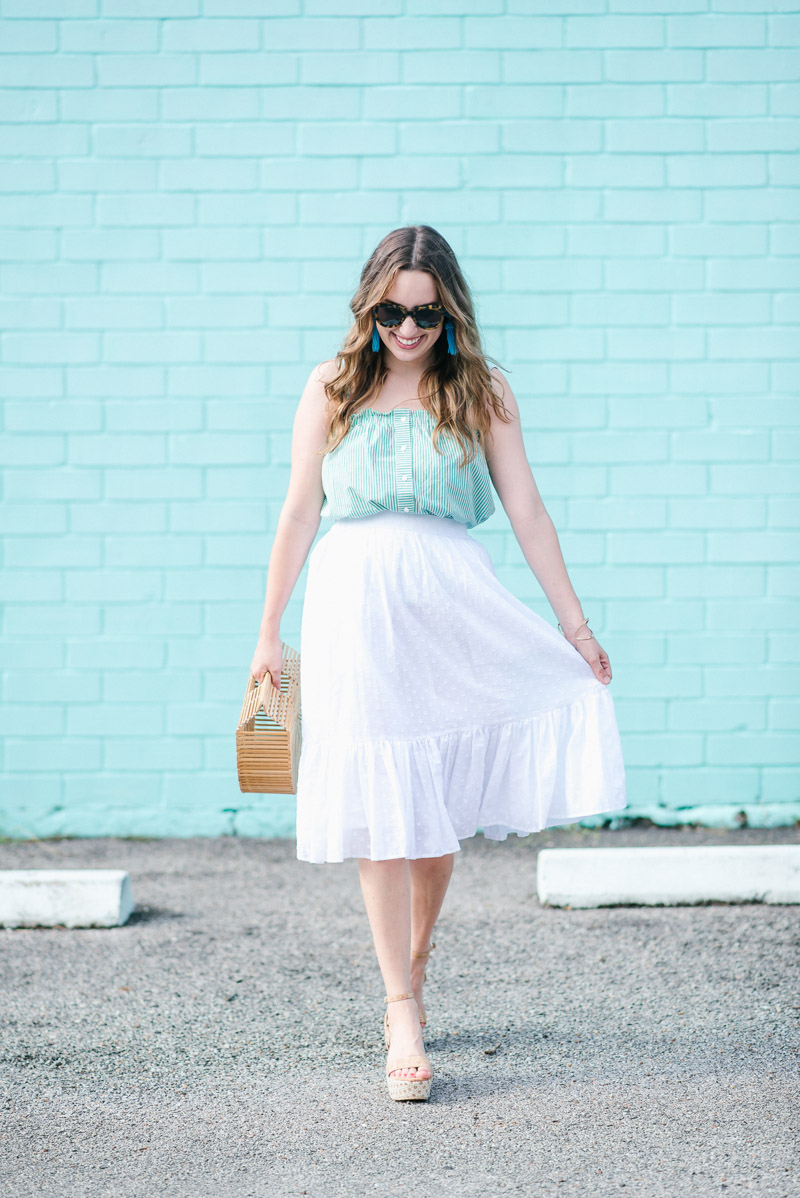 Houston fashion blogger styles a J.crew skirt & top for summer.