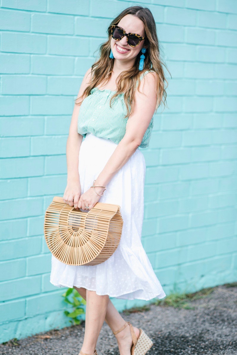 Houston fashion blogger styles a J.crew skirt & top for summer.