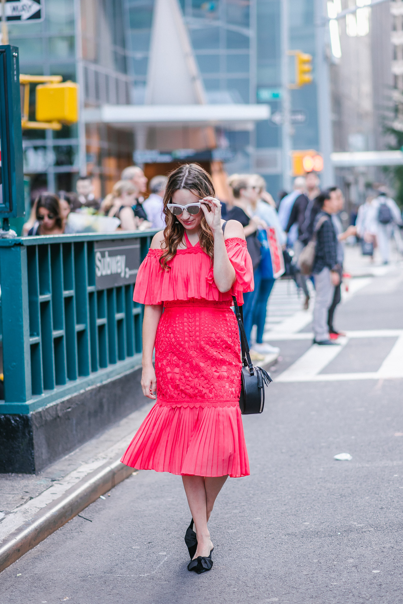 New York Fashion Week - Red Dress Street Style Inspiration