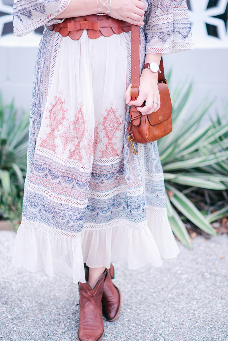 Anthropologie Toronto Dress paired with Tecova boots.