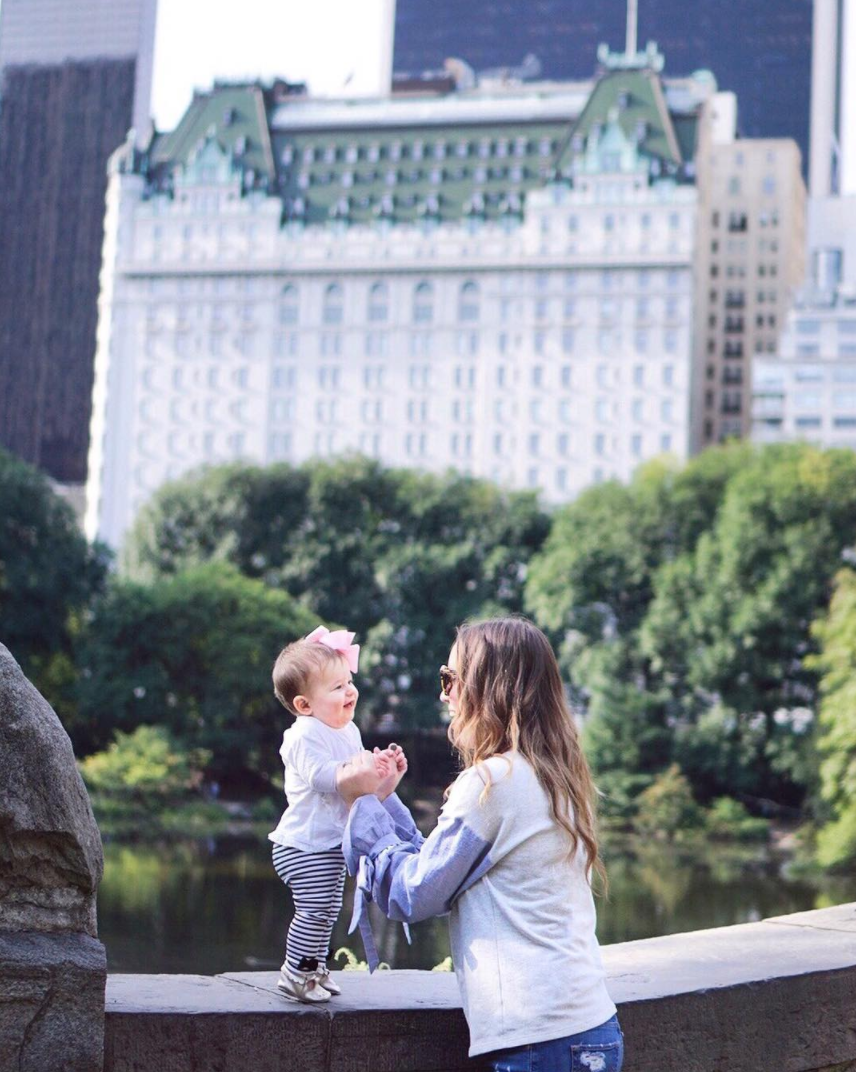 Mother Daughter Pictures in front of the Plaza Hotel in Central Park.