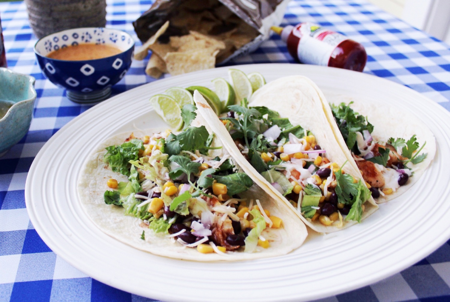 bbq chicken taco recipe, texas bbq chicken tacos, southwestern bbq tacos