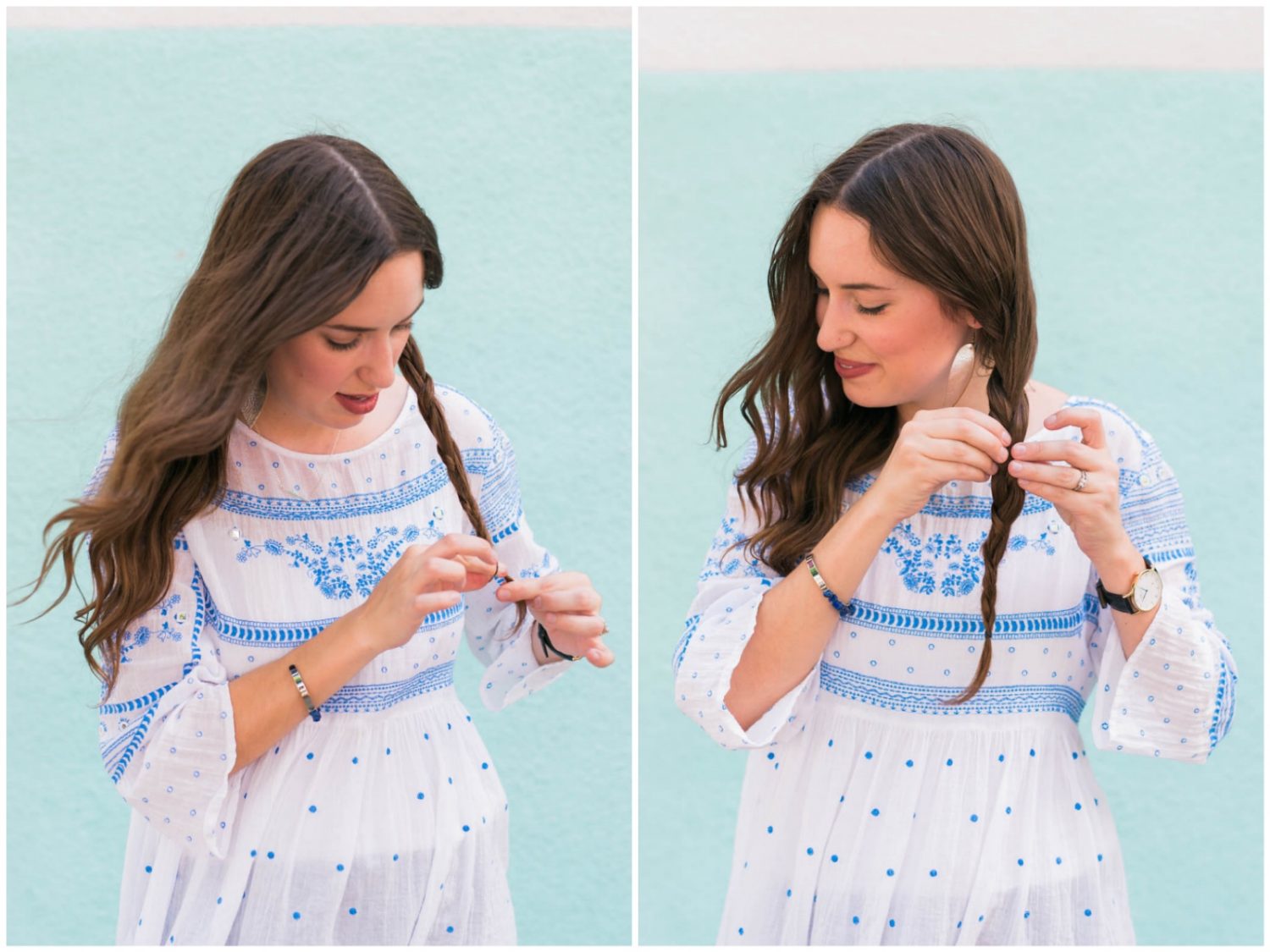 A super simple messy crown braid tutorial that takes less than 10 minutes