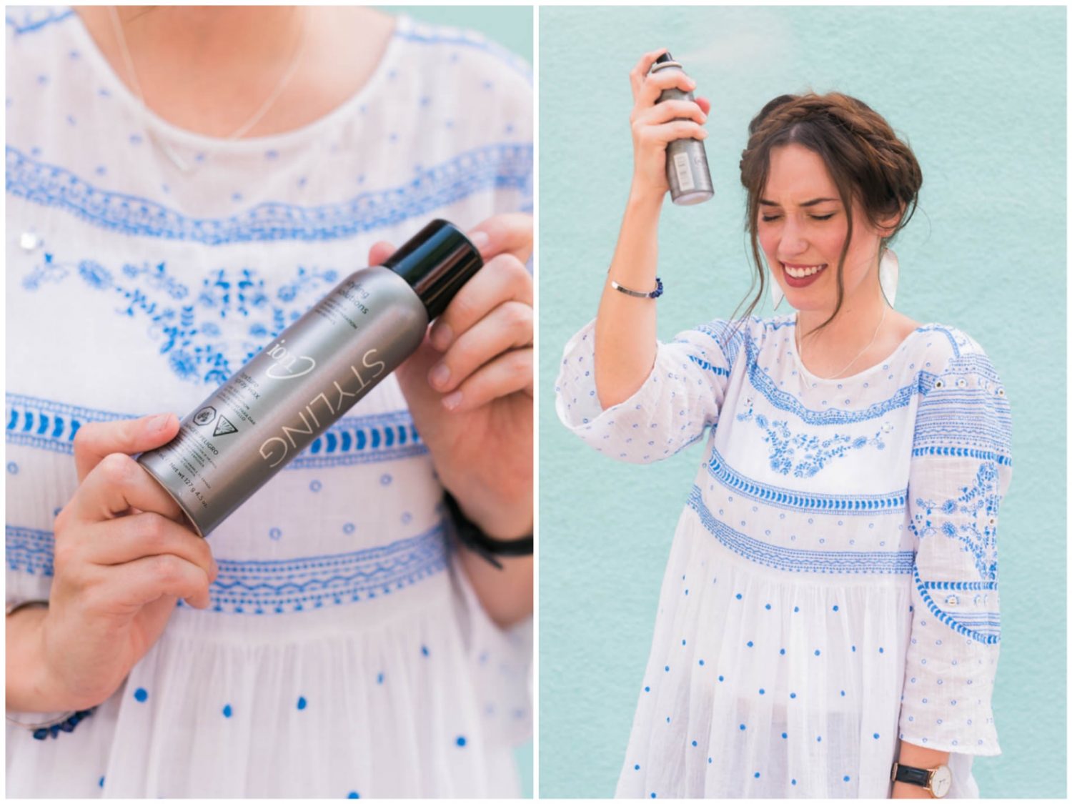A super simple messy crown braid tutorial that takes less than 10 minutes