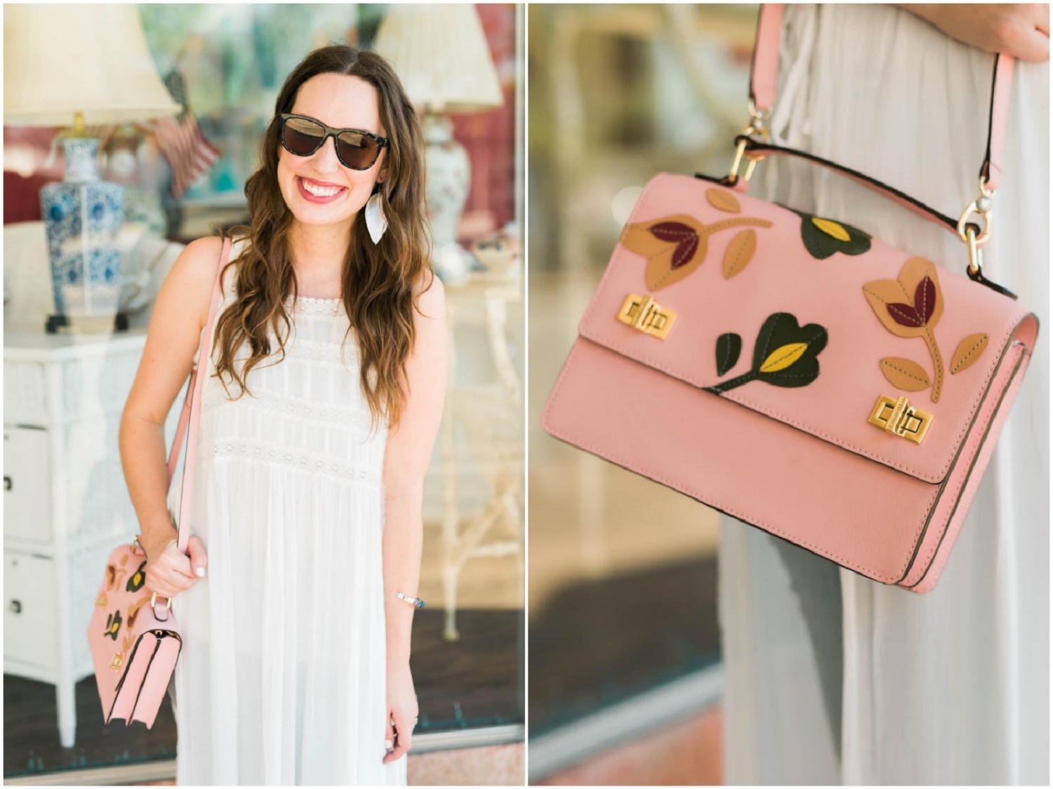 henri bendel pink floral turnlock satchel, henri bendel pink floral purse,