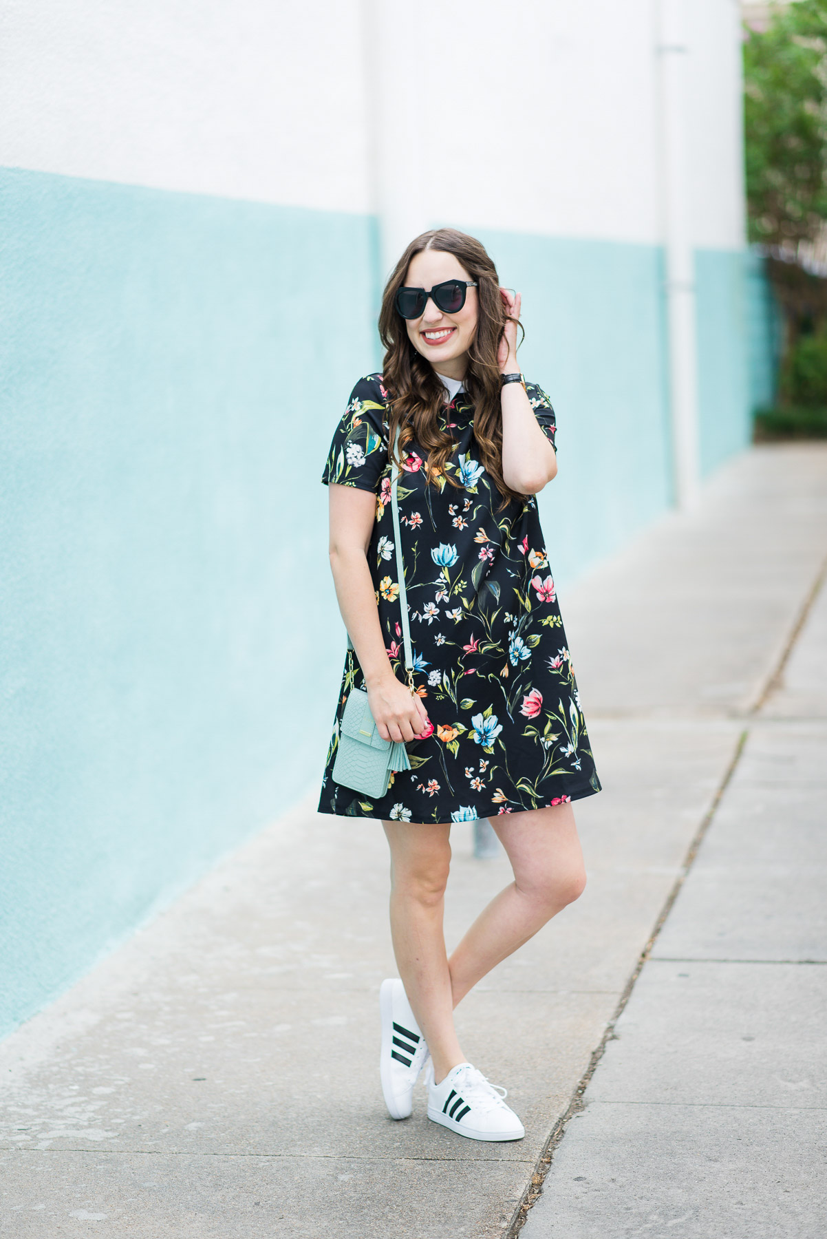 Floral Mini Dress + Sneakers | Lone Star Looking Glass