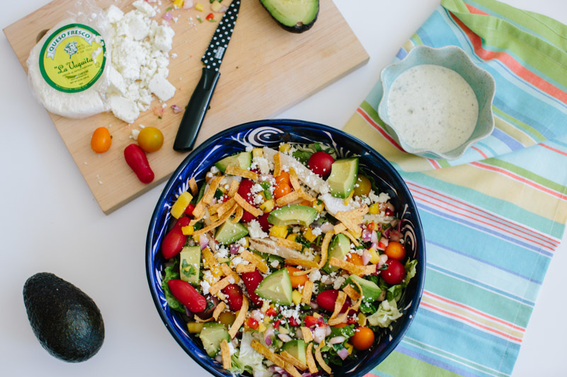 Southwestern grilled chicken summer salad recipe. Easy salad recipes. | Southwest Grilled Chicken Salad Recipe featured by top US lifestyle blog, Lone Star Looking Glass