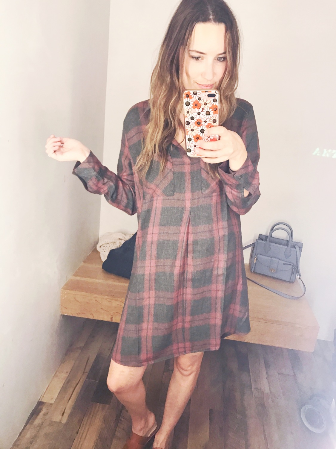 Anthropologie Plaid Shirt Dress