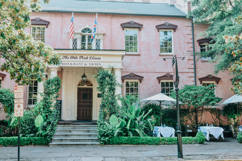 | Fun Things to Do in Savannah GA featured by top US travel blog, Lone Star Looking Glass: visit The Olde Pink House