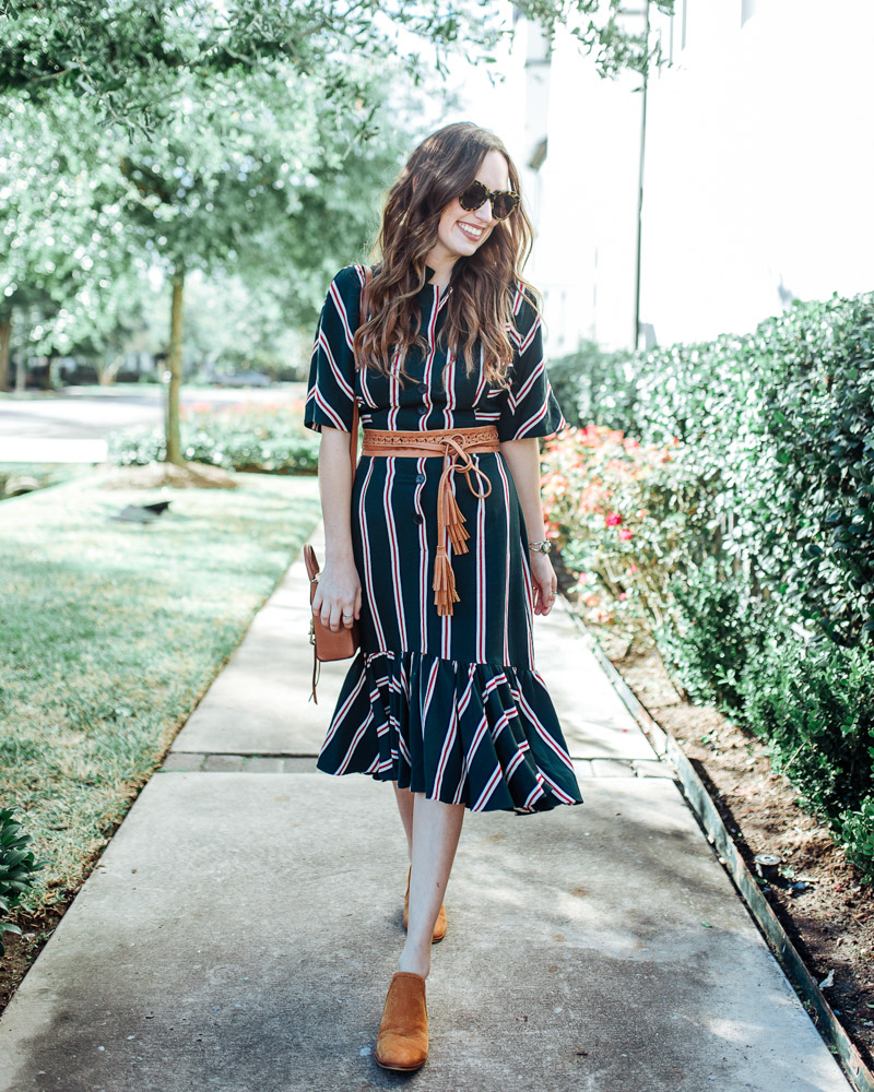 A Striped Dress for the Holidays + $1000 Nordstrom Giveaway featured by top Houston fashion blog Lone Star Looking Glass