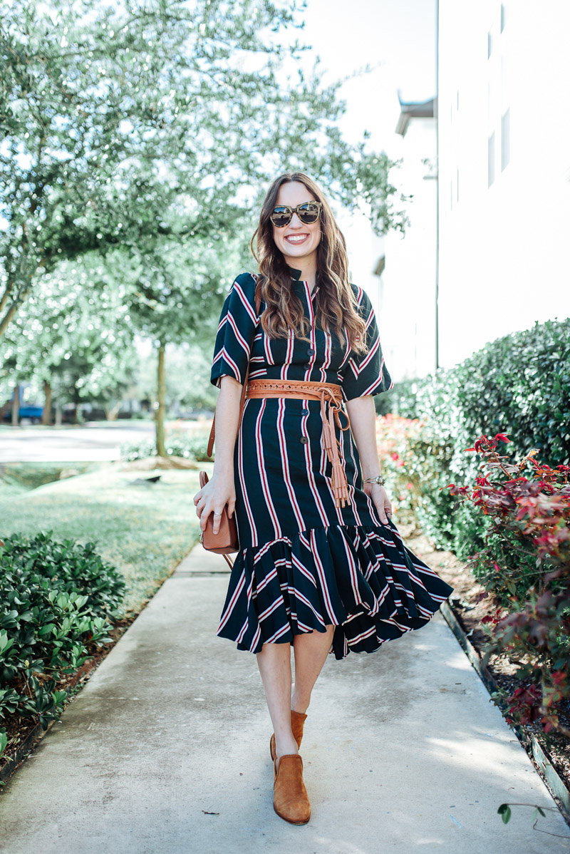 A Striped Dress for the Holidays + $1000 Nordstrom Giveaway featured by top Houston fashion blog Lone Star Looking Glass