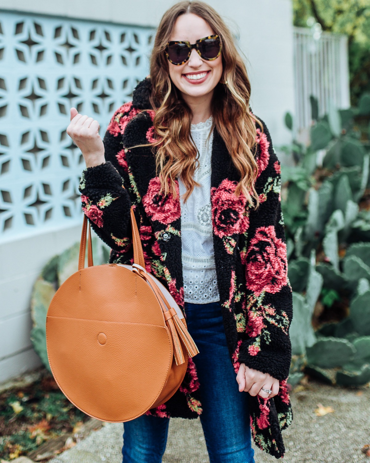 10 Stylish Statement Winter Coats - Anthropologie Pink Floral Coat