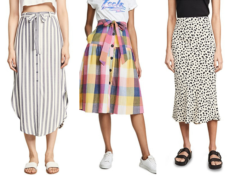 Spring Style Favorites featured by top US fashion blog, Lone Star Looking Glass: cute spring printed midi skirts