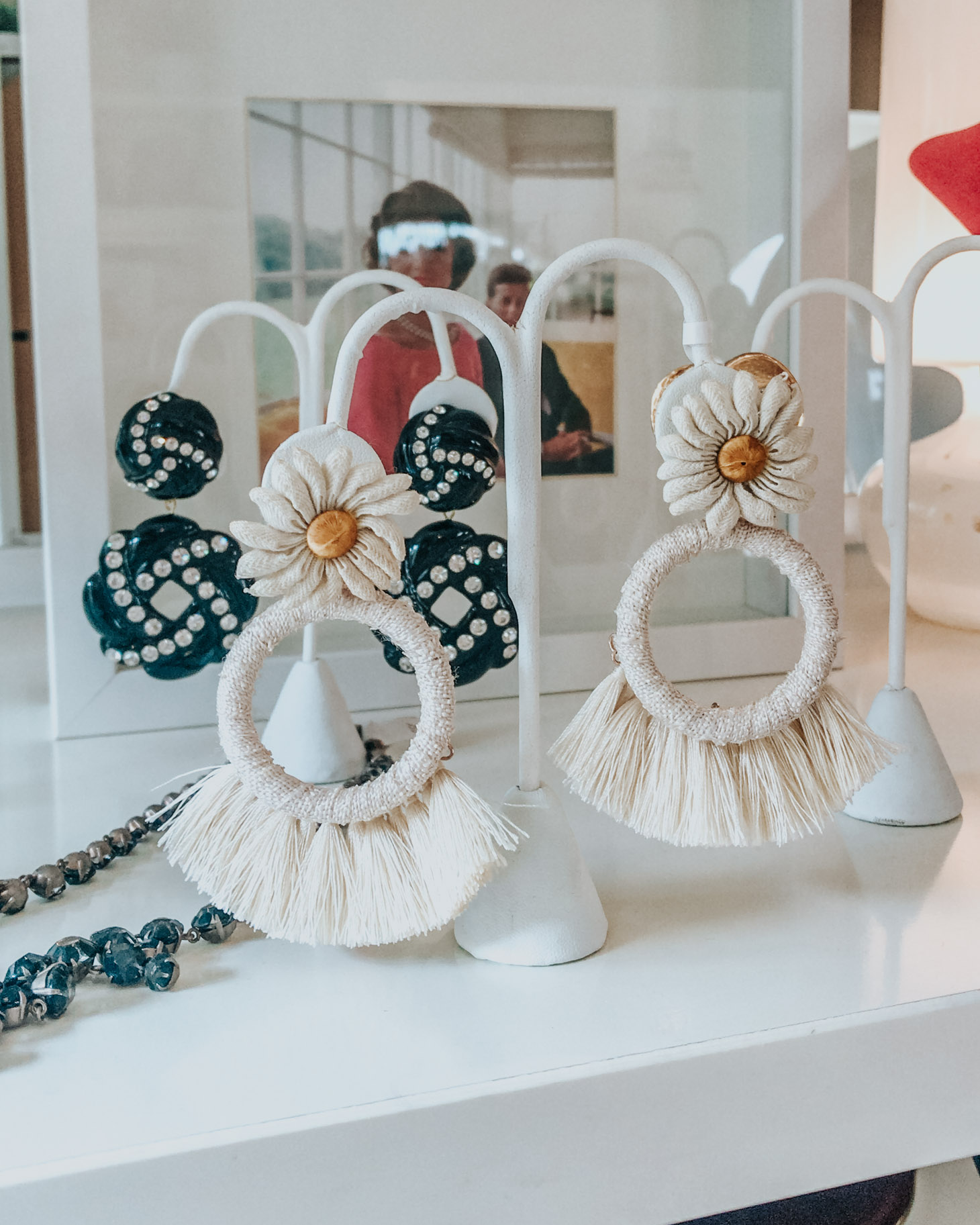 Last minute Mothers Day gifts featured by top US life and style blog, Lone Star Looking Glass: image of BaubleBar statement earrings