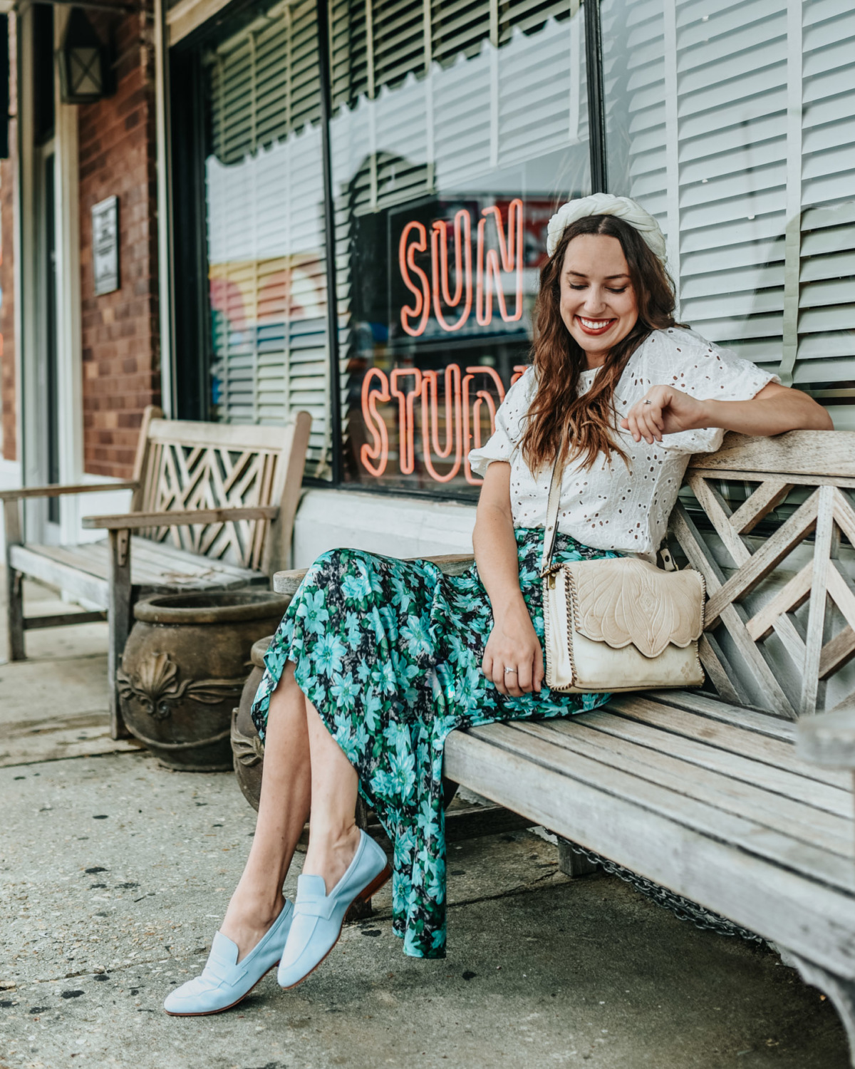 Memphis blogger, sun studio, blue suede shoes, memphis fashion blogger