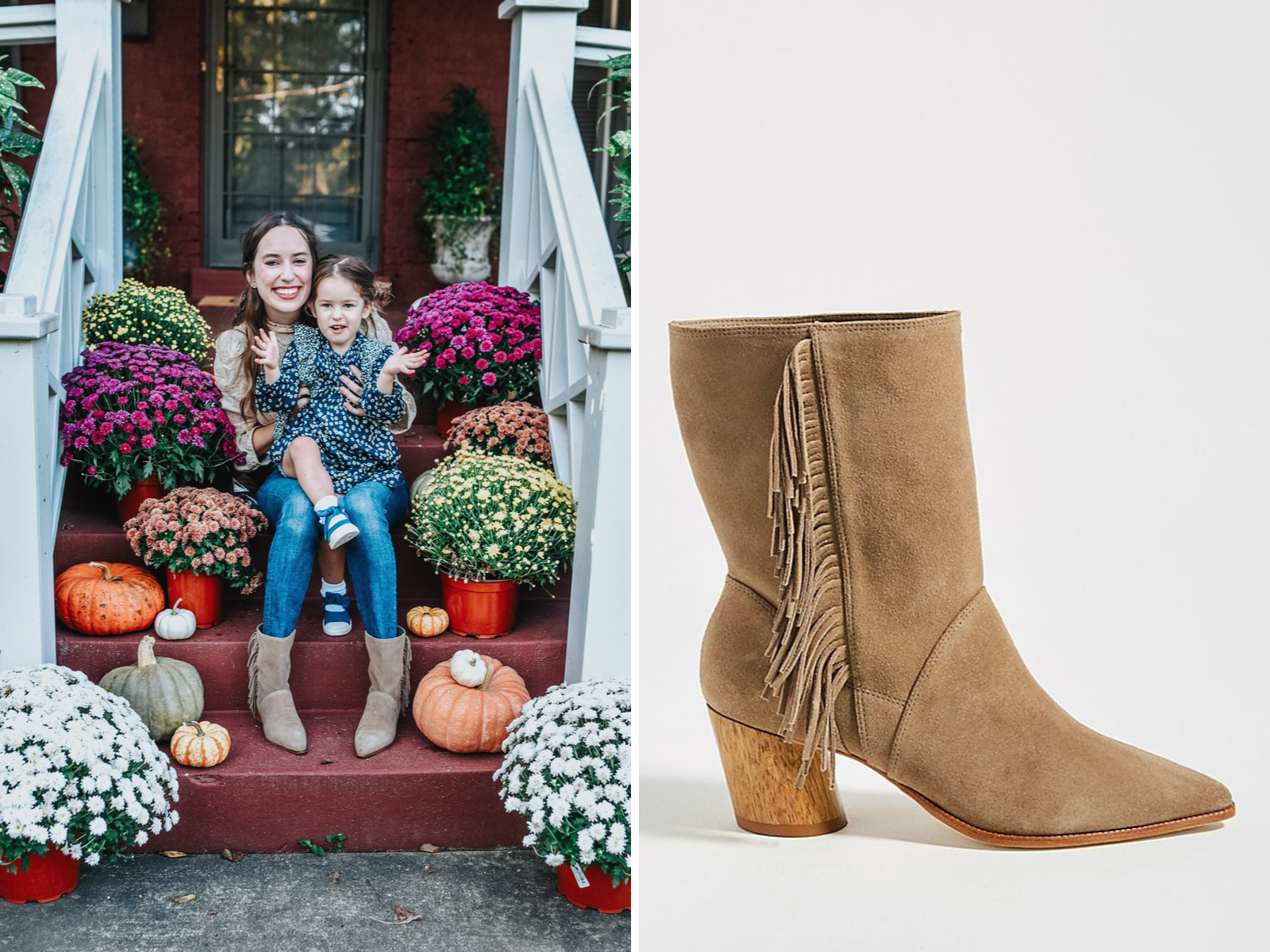 Cute Winter Boot Trends for 2019 featured by top US fashion blog, Lone Star Looking Glass: image of suede fringe booties