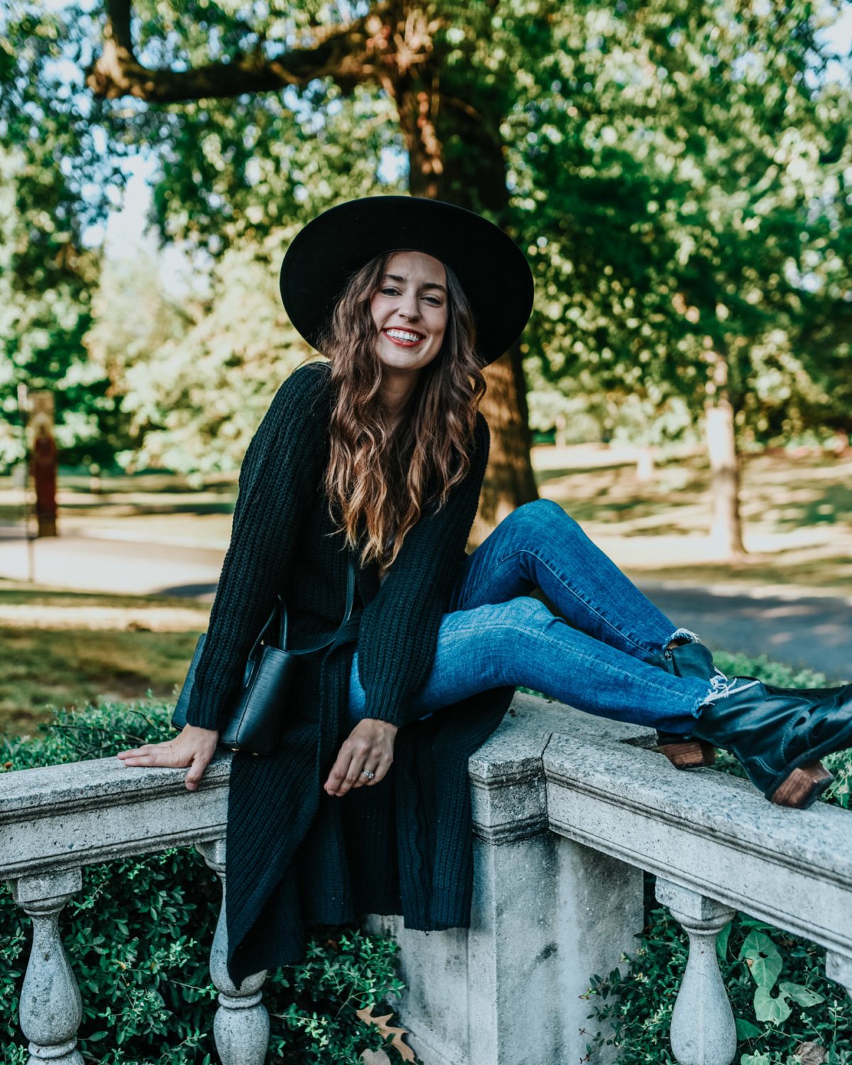 Fall Long Black Superdown Sweater - Western Fall Outfit Ideas from a Tennessee Blogger