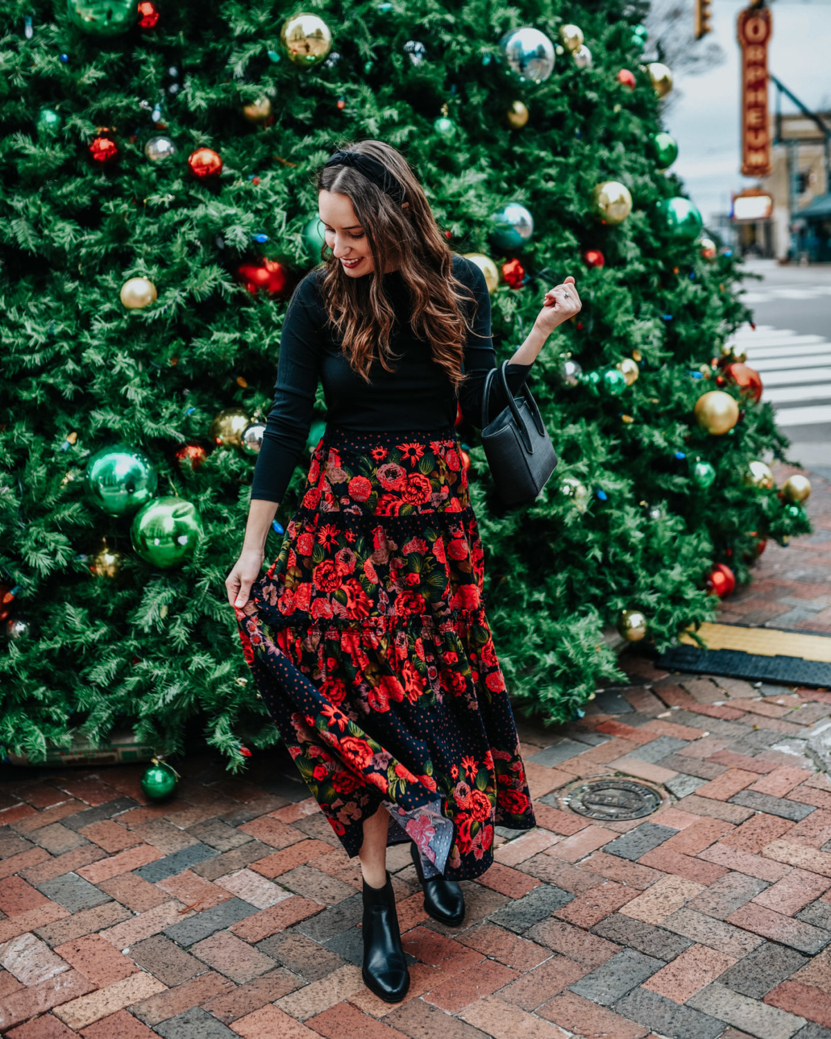 Anthropologie red floral