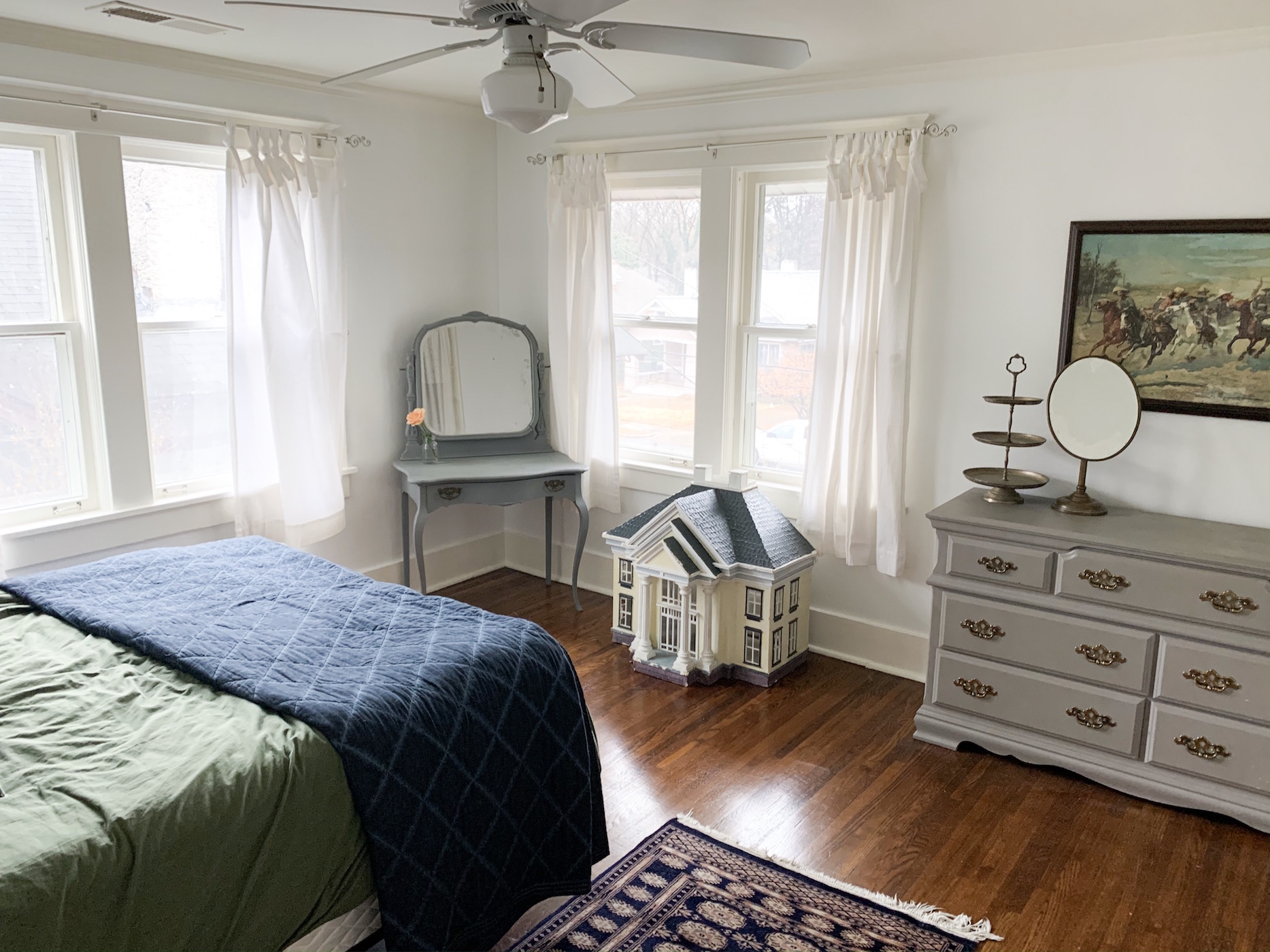 Guest Bedroom Makeover Ideas with HGTV Home and Sherwin Williams, featured by top Memphis lifestyle blog, Lone Star Looking Glass: before and after pictures.