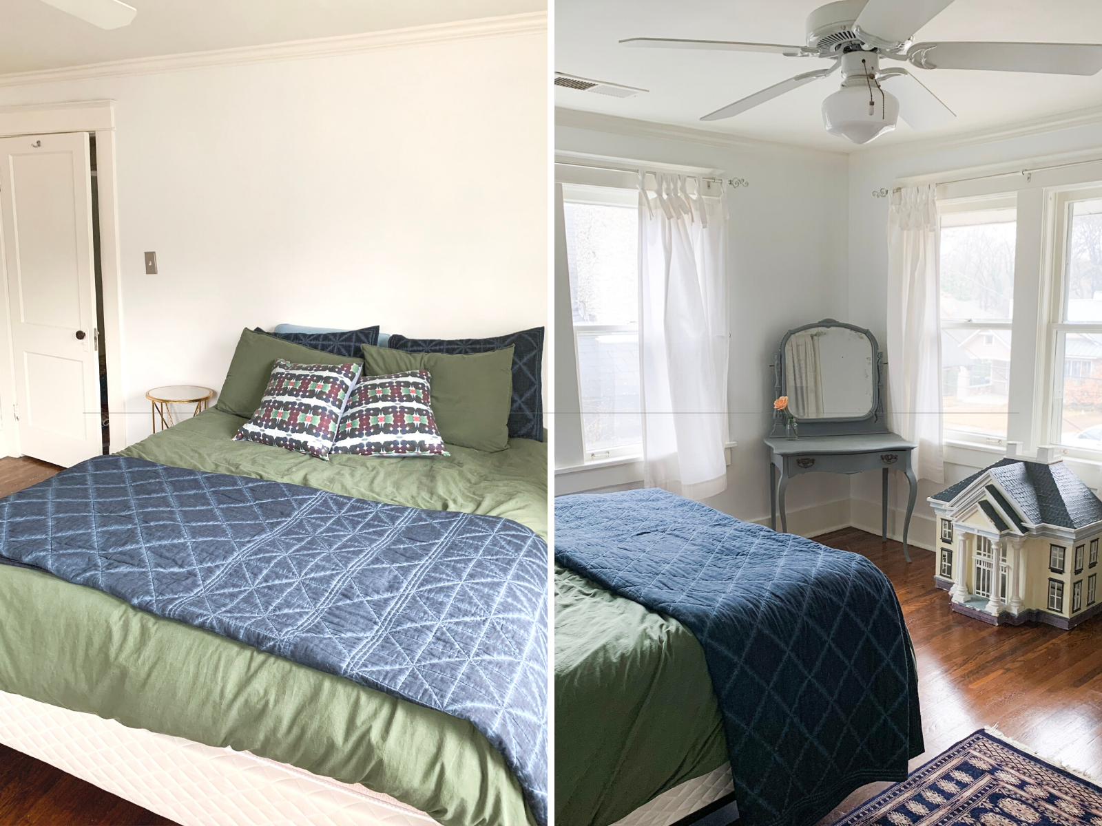 Guest Bedroom Makeover Ideas with HGTV Home and Sherwin Williams, featured by top Memphis lifestyle blog, Lone Star Looking Glass: before and after pictures.