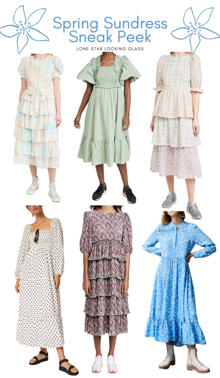 spring 2021 sundress and midi dress trends