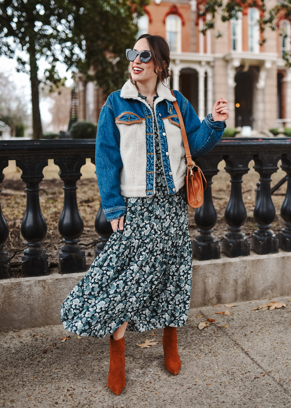 Denim + Sherpa  Lone Star Looking Glass