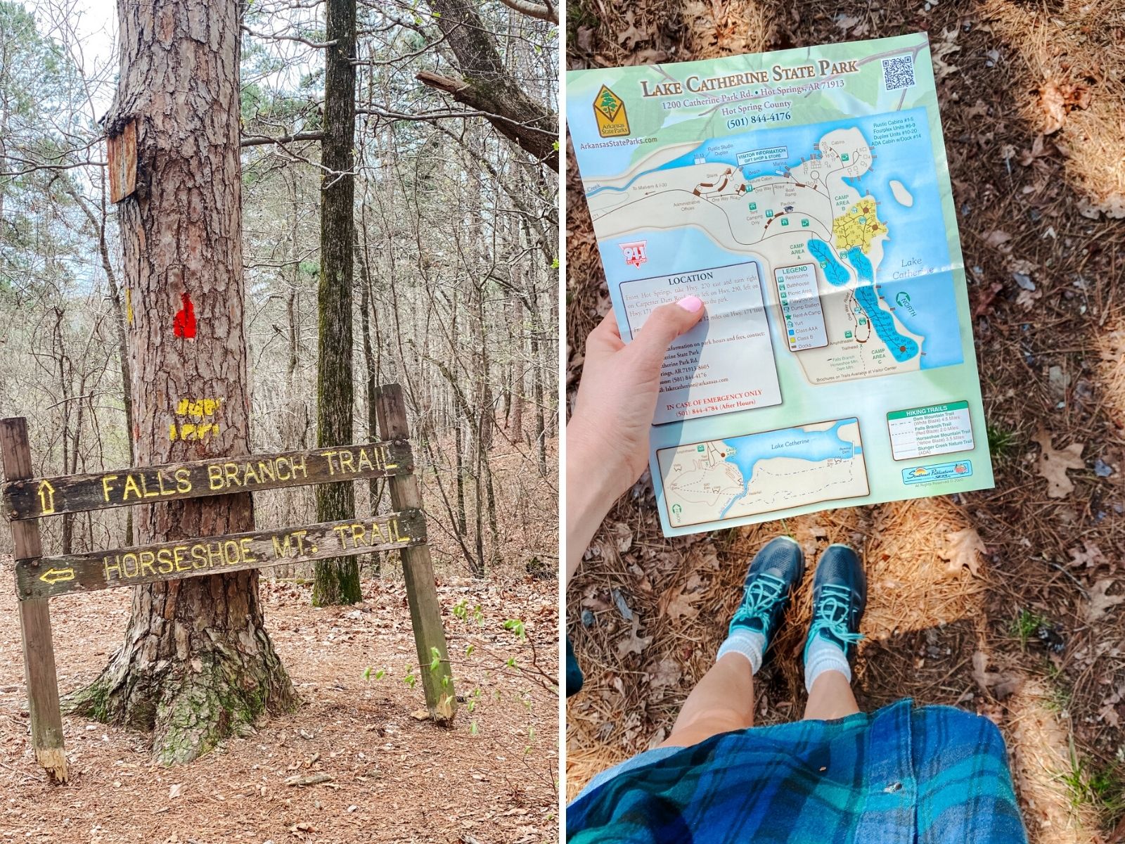 Falls Branch Trail, the best hiking trail for families in Hot Springs AR featured by top travel blogger, Lone Star Looking Glass