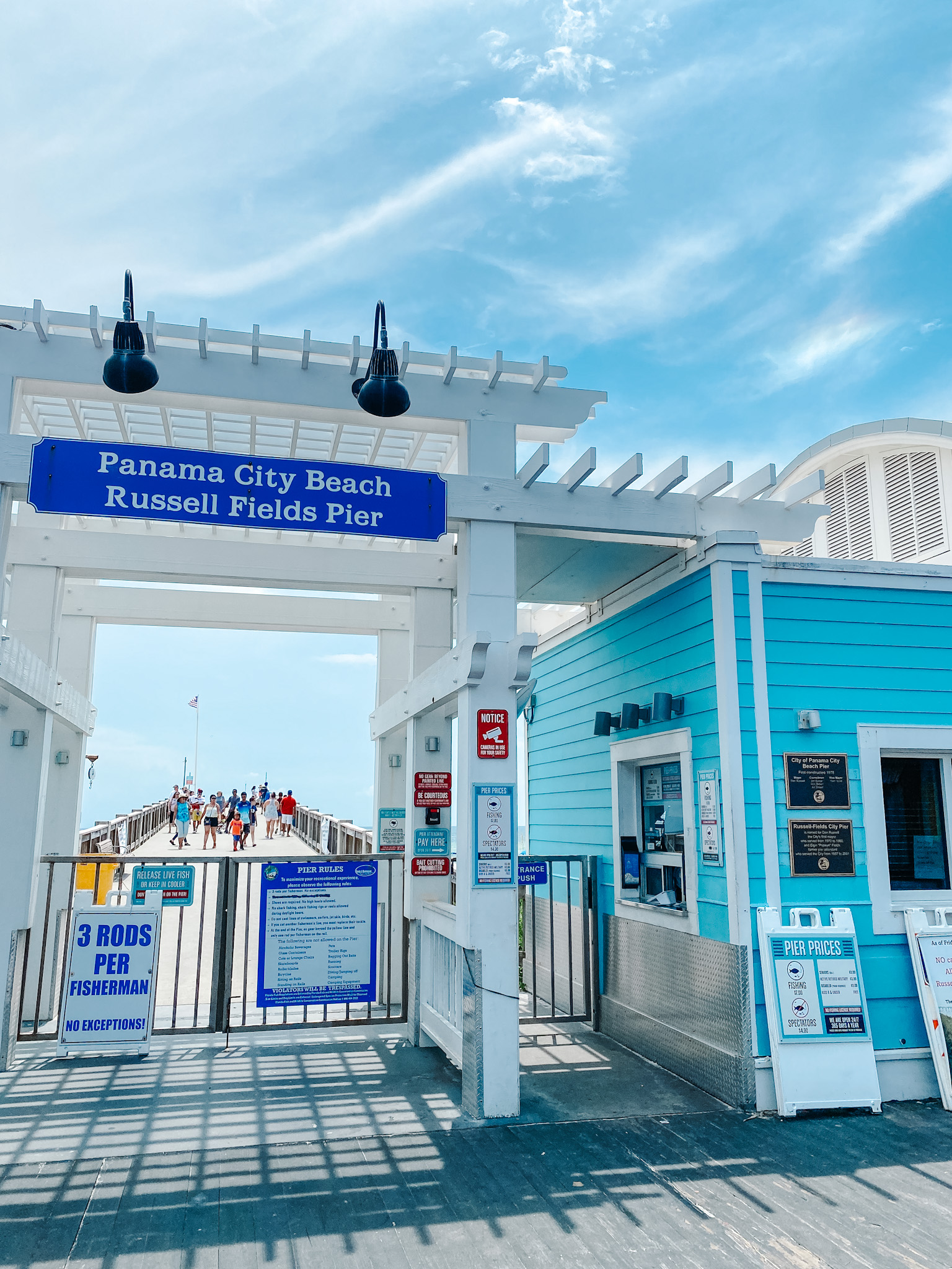 Panama City Beach Attractions by popular Memphis travel blog, Lone Star Looking Glass: image of Panama City Beach Russell Fields Pier. 