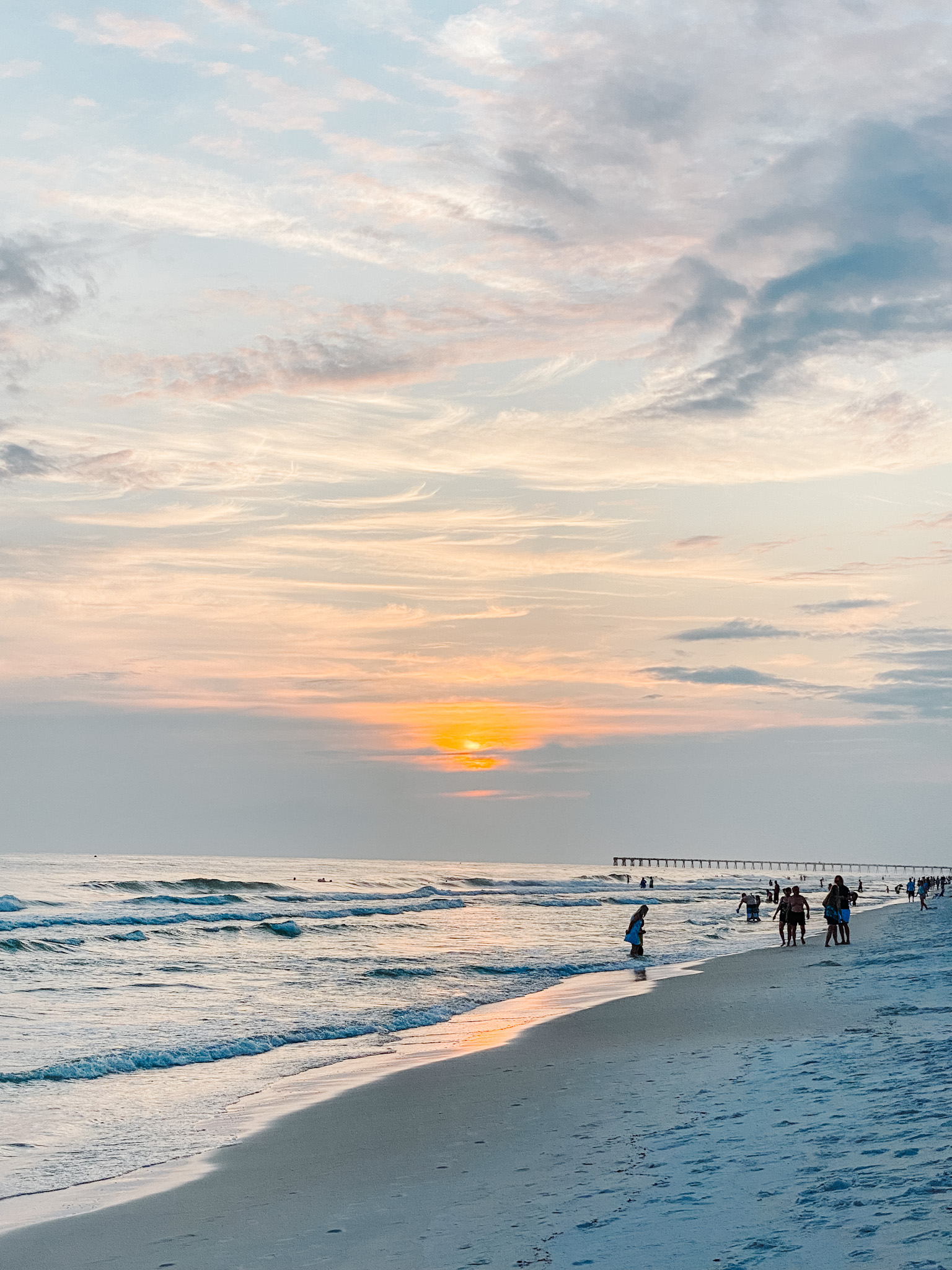 Panama City Beach Attractions by popular Memphis travel blog, Lone Star Looking Glass: image of Panama City Beach at sunset. 
