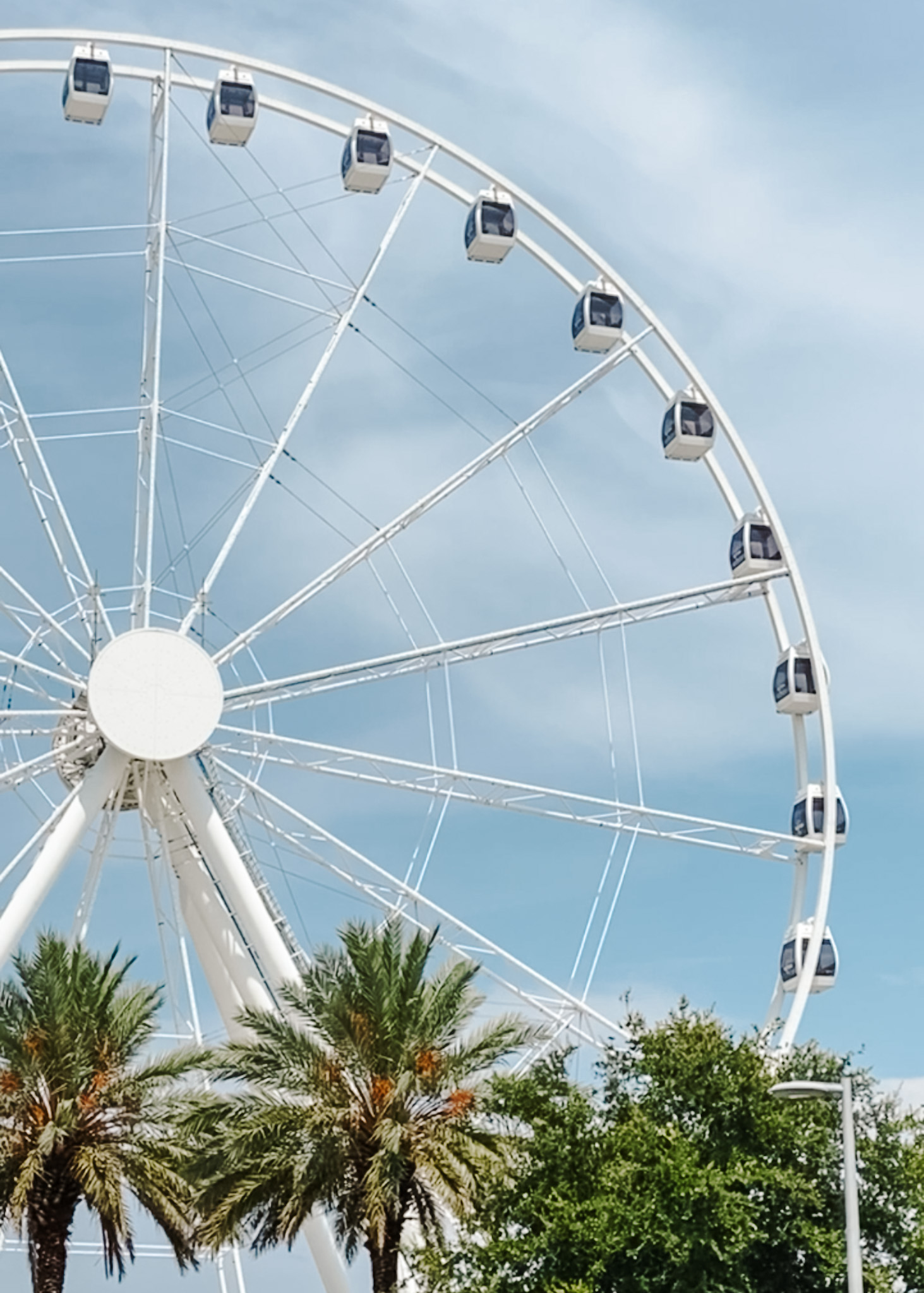 Panama City Beach Attractions by popular Memphis travel blog, Lone Star Looking Glass: image of a white Ferris wheel.