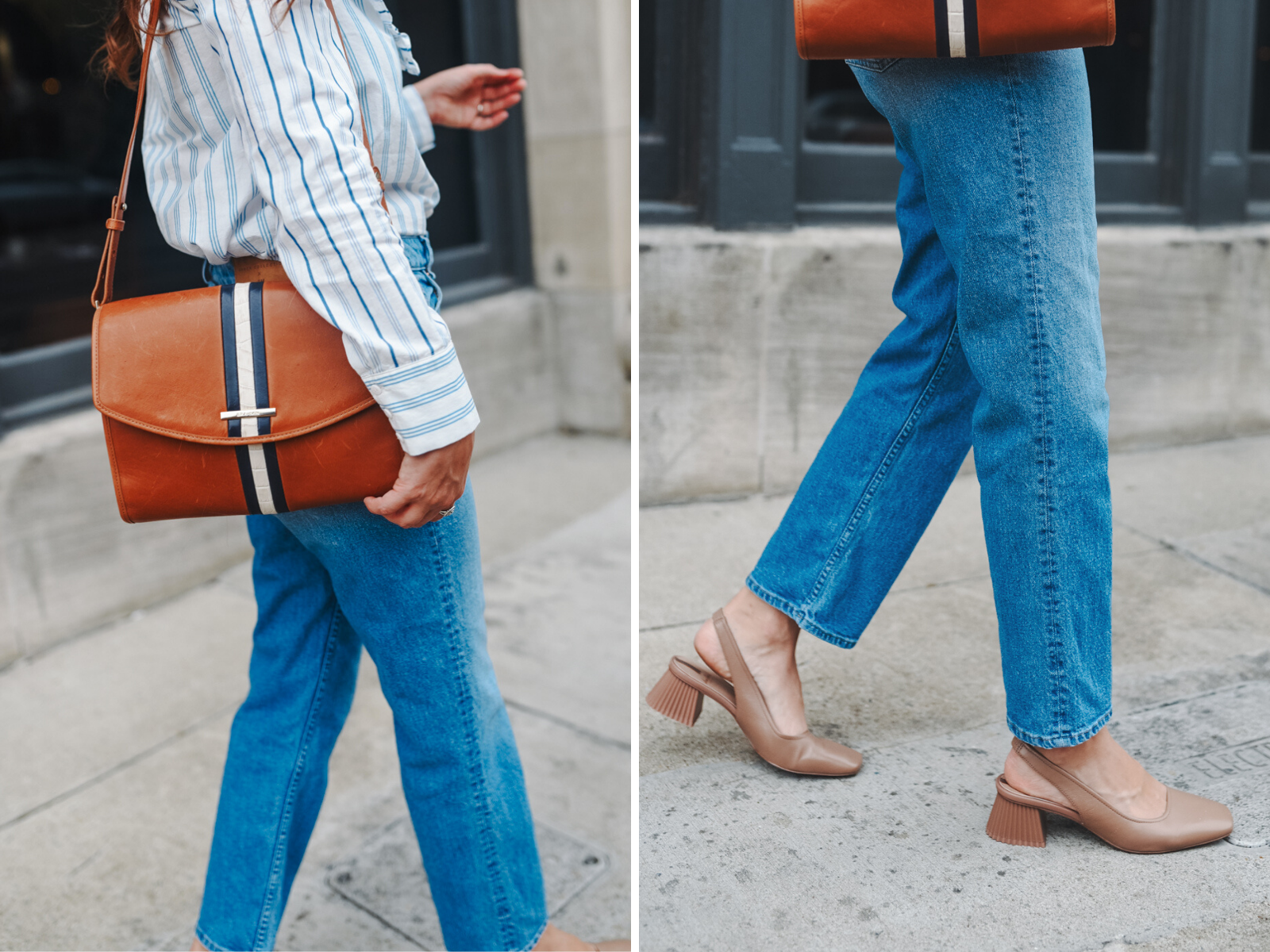 Ruffled Collar Shirts styled by top Memphis fashion blogger, Lone Star Looking Glass: image of a woman wearing an Anthropologie ruffled shirt