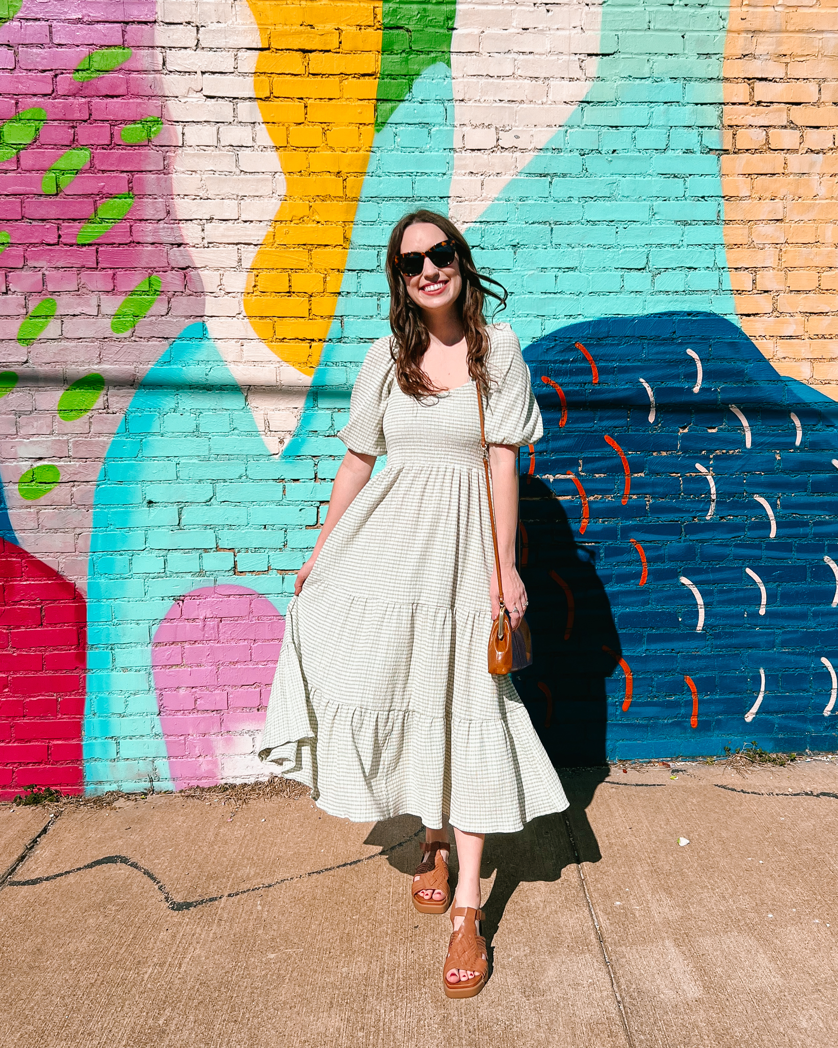 few moda green gingham sundress