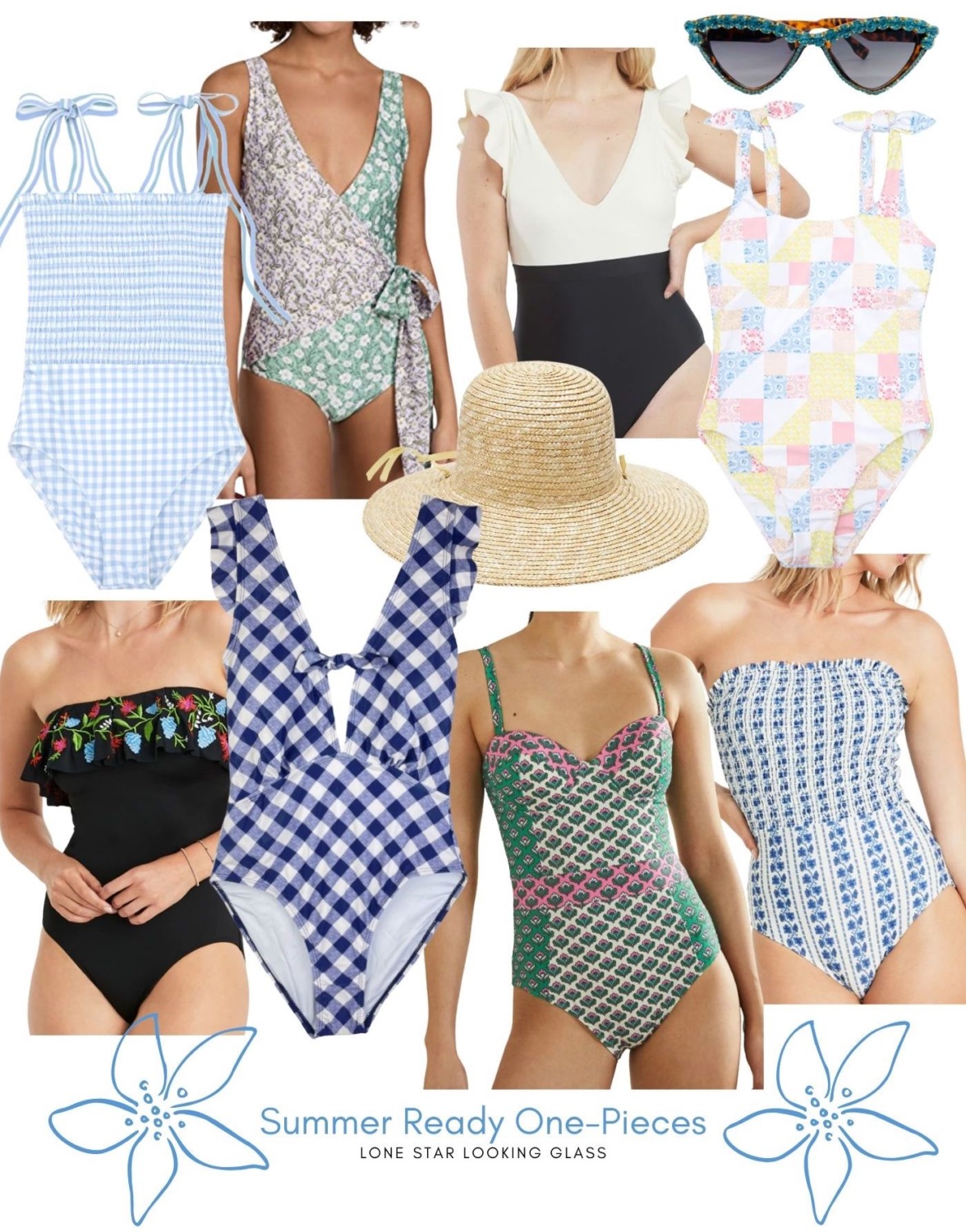 hermoza one piece swim suits, minnow one piece womens swim, gingham one piece swim suit,