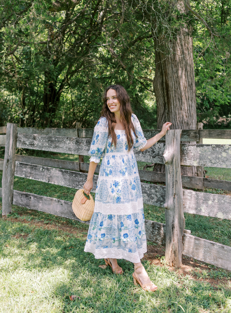 Hunter Bell blue and white floral dress